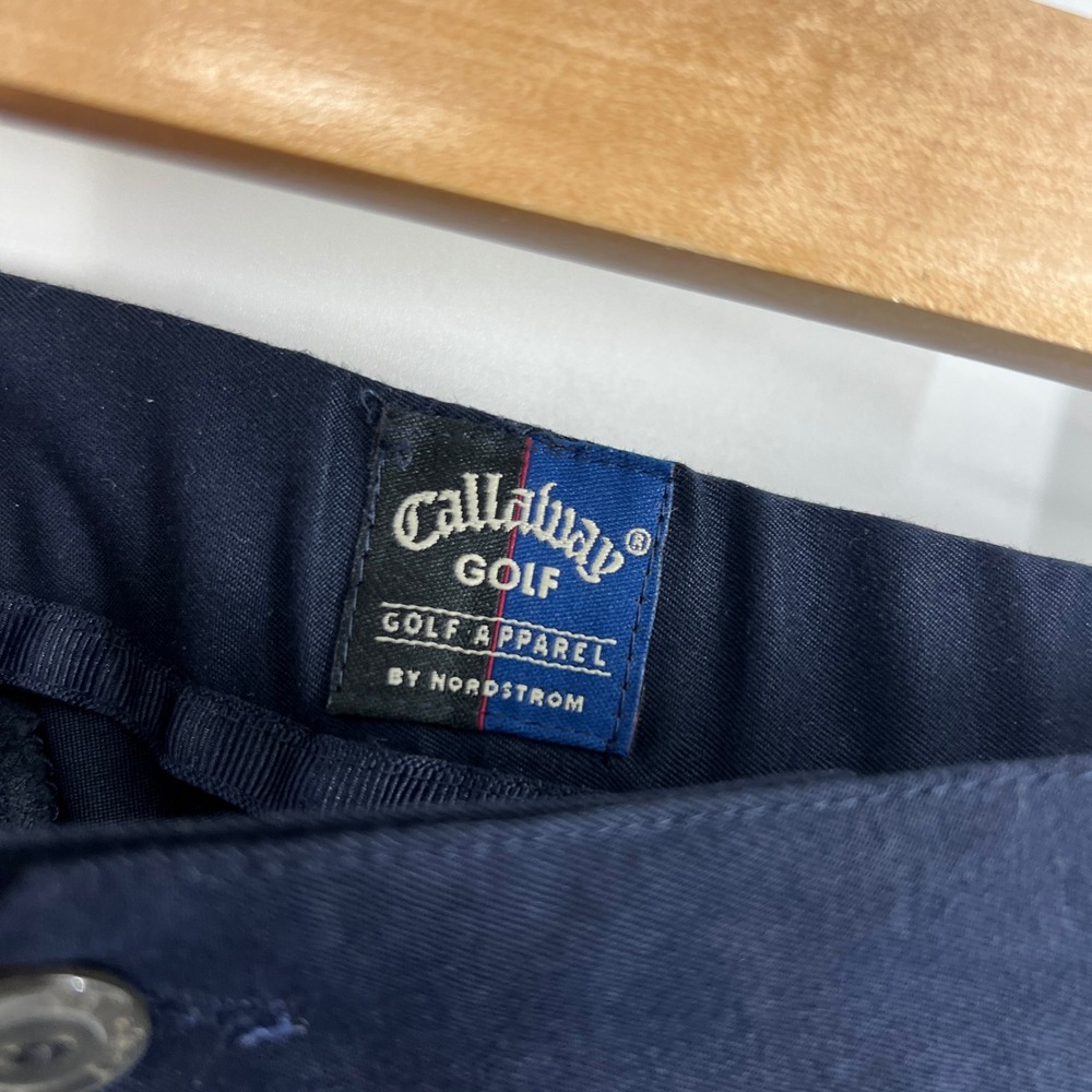 Vtg Callaway Golf Nordstrom Navy Blue Pleated Microfiber Shorts Womens 12 USA - Picture 5 of 12